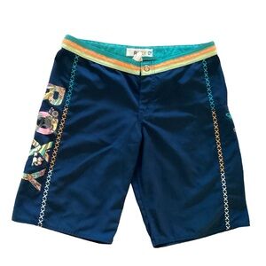Roxy women’s board shorts swim boardshorts surf navy blue size 7